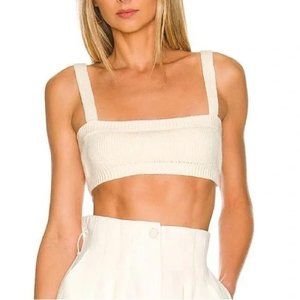 Danielle Bernstein Pull-on Sweater Bra Ivory Sz M